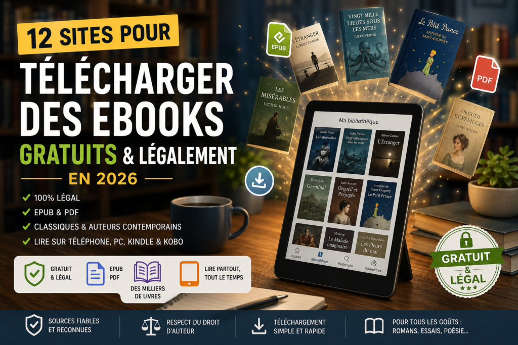 Télécharger des ebooks gratuits légalement en 2026